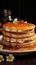 Honey drenched pancakes an editorial delight with artistic and mouthwatering allure