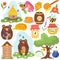 Honey funny cartoon icons vector illustration