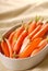 Honey glazed carrots in a serving dish