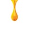 Honey, golden oil liquid drop isolated on white background