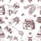 Honey Hand Drawn Seamless Pattern