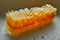 Honey honeycomb detail macro