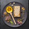 Honey, honeycomb and dried herbs