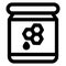 Honey Jar Outline bold Vector Icon which can be easily modified or Edited