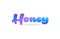 honey pink blue color word text logo icon