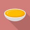 Honey plate icon, flat style