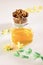 Honey, propolis and fresh flowers of Saint John`s wort