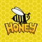 Honey sign with a bee.