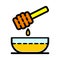 honey simple dripper icon logo