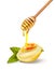 honey spoon with.honey lemon and mint