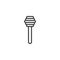 Honey spoon line icon