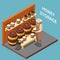 Honey Storage Isometric Background