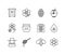 Honey thin line icons set