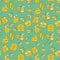 Honey vector seamless pattern