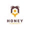 Honey wasp vector logo