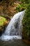 Honey Waterfalls near Kislovodsk, Russia. Water falls in mountain canyon