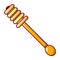 Honey wood spoon icon, cartoon style