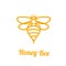 Honeybee Logo design outline concept