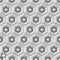 Honeycomb background. 3D mosaic. Black and white grainy dotwork design. Pointillism pattern. Stippled vector illustration