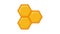 Honeycomb of bee icon animation
