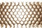 Honeycomb cells of cardboard stiffening rib background