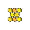 Honeycomb filled outline icon