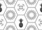 Honeycomb floor tile seamless pattern