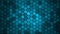 Honeycomb Grid tile random background or Hexagonal cell texture. in color Bright Sky Blue with dark or black gradient. Tecnology c