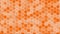 Honeycomb Grid tile random background or Hexagonal cell texture. in color orange with white border. Tecnology concept. with 4k res