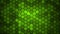 Honeycomb Grid tile random background or Hexagonal cell texture. in color UFO Green with dark or black gradient. Tecnology concept