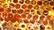 Honeycomb with honey in closeup,