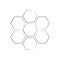 Honeycomb line icon vector illustration isolated on white.