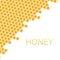 Honeycomb monochrome honey pattern. Vector stock illustration.