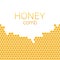 Honeycomb monochrome honey pattern. Vector stock illustration.