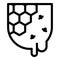 Honeycomb nectar icon outline vector. Bee hive