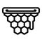 Honeycomb nectar icon outline vector. Honey bee