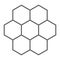 Honeycomb thin line icon, food and honey, hexagon sign