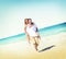 Honeymoon Couple Summer Beach Dating Concept