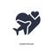 honeymoon icon on white background. Simple element illustration from love & wedding concept