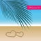Honeymoon travel concept paradise palm beach holiday