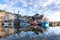 Honfleur, beautiful city in France, the harbor