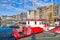 Honfleur, beautiful city in France, the harbor