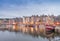 HONFLEUR, FRANCE - JUNE 17, 2014: Architectural detail of ancient city. In the 11th century it was one of the important towns