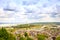 Honfleur village and seine river aerial view. Normandy, France