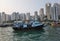 Hong Kong Ap Lei Chau Aberdeen Coastline Harbor City Ships Parking Space Cityscape Fishing Boats Village Floating Dock Terminal