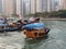 Hong Kong Ap Lei Chau Aberdeen Coastline Harbor City Ships Parking Space Cityscape Fishing Boats Village Floating Dock Terminal