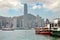 HONG KONG, CHINA - MARCH 13 : Ferry cruising Victoria harbor