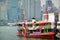 HONG KONG, CHINA - MARCH 13 : Ferry cruising Victoria harbor