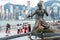 Hong Kong, China - The statue of Bruce Lee on the Avenue of Stars