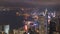 Hong Kong city business district night scene time lapse